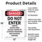 Signmission Do Not Enter Limited Access Area Danger Sign, Aluminum, 12in W x 18in L, 2PK OS-2PACK-DS-A-1218-V-2134 - alternate 7